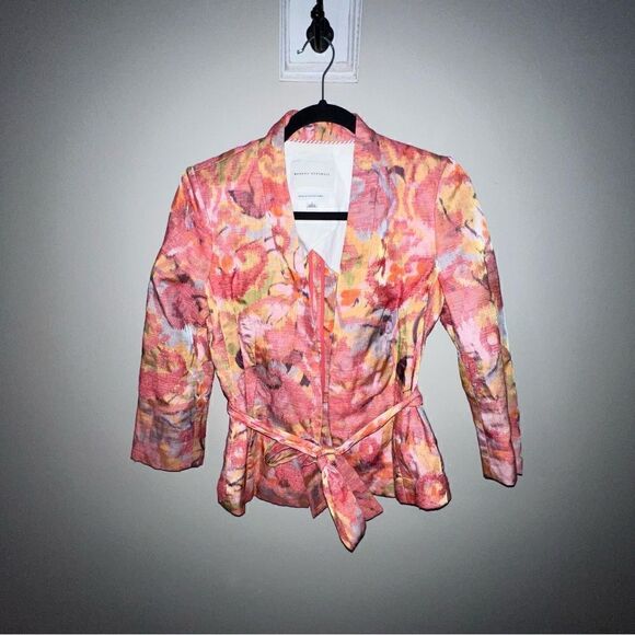 Banana Republic Floral Watercolor Blazer Jacket - Sz 2 - Picture 2 of 13